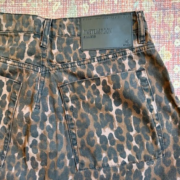 One Teaspoon Sinners Women’s 27 Leopard Print Barrel Harem Pants 100% Cotton - Picture 12 of 15